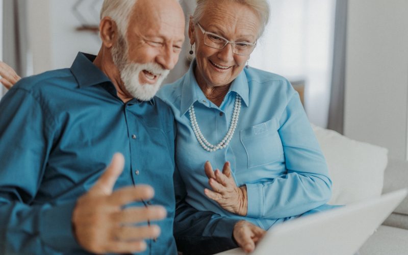 Senior couple at home